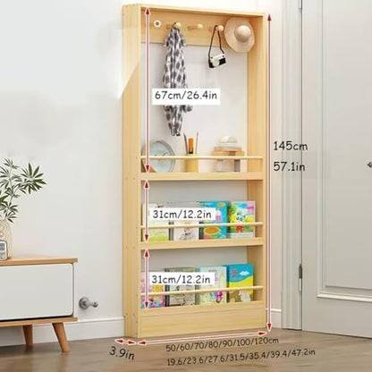 Narrow Behind-Door Sto Shelf, 3-4 Levels, Cact Wall nizer for Boo, Bedroom, Living Room, Home, Office - Space-Saving Solut for Small Areas