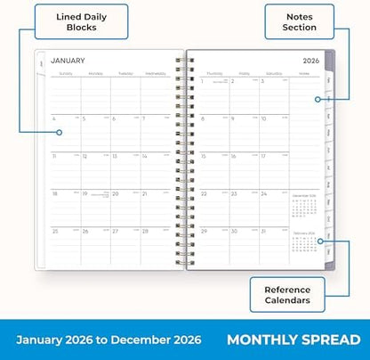 Blue Sky 2026 Weekly & Monthly Planner Calendar, 5"x8", Tula