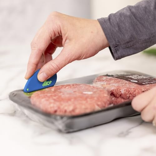Slice Micro Safety Cutter | Safe Ceramic Box Cutter Lasting 11x Longer than Metal | Keychain Box Opener | 1 Pack | Blue