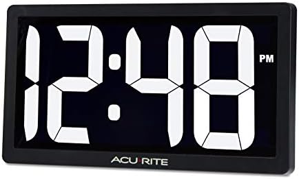 AcuRite Digital Clock with Auto Dimming Brightness, 10-Inch / White