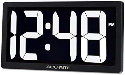 AcuRite Digital Clock with Auto Dimming Brightness, 10-Inch / White