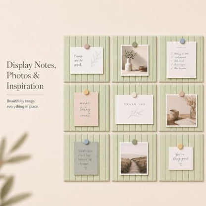 Stripe Felt Bulletin Board Tiles, Cork Board Alternative 48 x 36 in