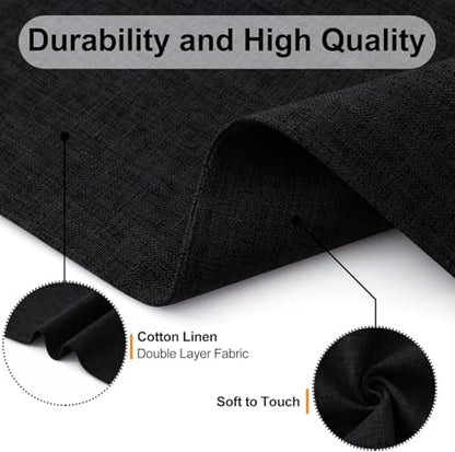 Homaxy Cloths Placemats for Dining Table Set of 6, 13" x 19", Black