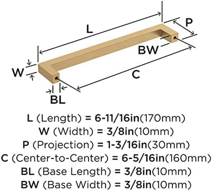 Amerock 10 Pack 6-5/16" Monument Champagne Bronze Drawer Pull