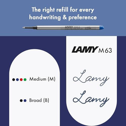 Lamy safari vista - Rollerball Pen with ergonomic grip & line width M - for pleasant long writing - made of robust ASA plastic - including rollerball refill M 63 in blue