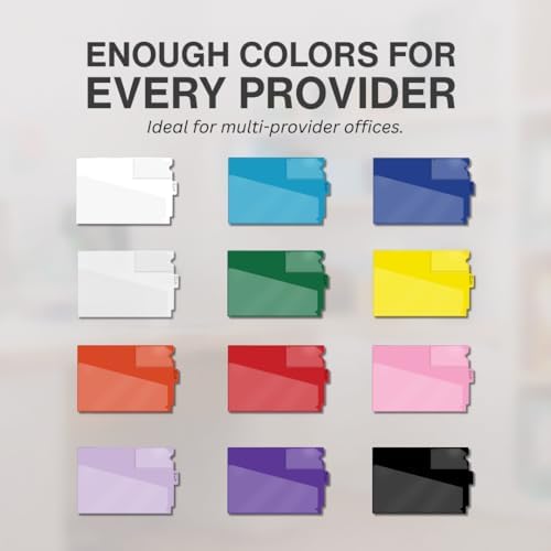 Doctor Stuff - Center Tab Vinyl Outguides, Diagonal Cut Front Pocket, Top Charge Out Slip Pocket, Plastic File Folder, Letter Size 9" x 13-1/4", White, 50/Box