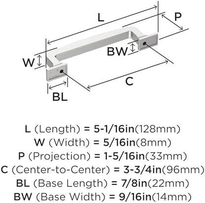 Amerock 3-3/4" Westerly Polished Chrome Drawer Pull
