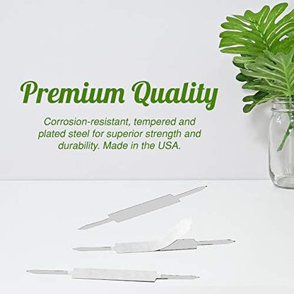 OLYMPX 100 Pcs of 1 Inch Capacity Economy Self-Adhesive Fastener, Prong Paper Fastener Bases, 2.75 Inch Base for Paper File Clip Folder Accessories, 100 per Box