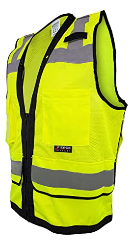 SU300G Surveyors Class 2 Green Reflective Vest with Tablet Pockets | Meets ANSI/ISEA Standards - color: Green, size: 5X-Large