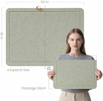 Felt Bulletin Board 24x18 inches, Decorative Pin Board for Home & Office