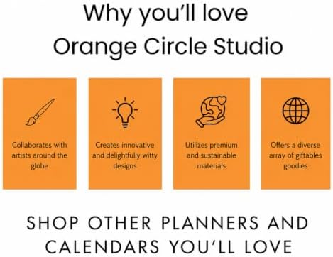 Orange Circle Studio Vibrant Poppies 2027 Good Day Monthly Planner 17-Month Hardcover, 5.5" x 7.75", Lay-Flat Coptic Binding,100 GSM Acid-Free Paper, Monthly Calendar, Dot Grid Notes, Desk Planner Set