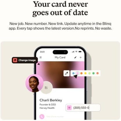 Blinq NFC Digital Business Card - Wristband - Tap to Share (Red)