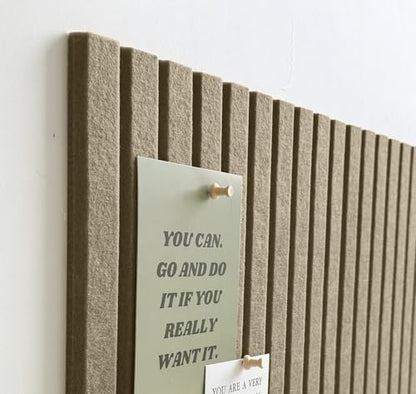 Large Felt Bulletin Board 48" x 24", Light Brown