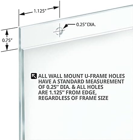 Azar 162722 5-Inch W by 7-Inch H Wall U-Frame, 10 Count