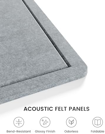Fluxynara 47.2" x 35.4" Large Bulletin Board, Blue Gray