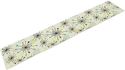 Mid Century Geometric Table Runner,Table Runners for Kitchen Dining Modern Tables Decor Decoration for Kitchen Family Dinner Table Holiday Party Farmhouse 13 x 120 Inch