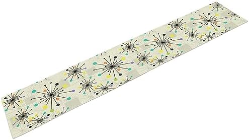 Mid Century Geometric Table Runner,Table Runners for Kitchen Dining Modern Tables Decor Decoration for Kitchen Family Dinner Table Holiday Party Farmhouse 13 x 70 Inch