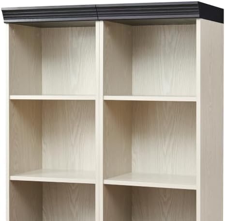 KEIKI Farmhouse Freestanding Bookcase, Modular Storage Cabinet, Wihte