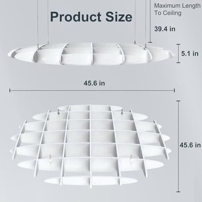 Acoustic Ceiling Panels Sound Absorbing Panels, Hexagon, White