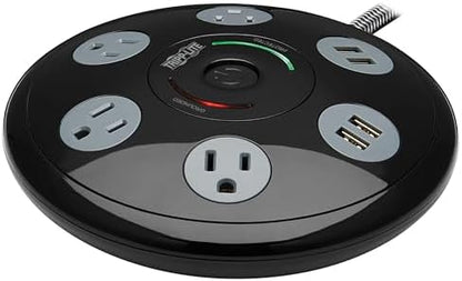 Tripp Lite Conference Surge Protector 4 5-15R 4 USB-A Ports 6ft Cord Black (TLP406USBUFO)