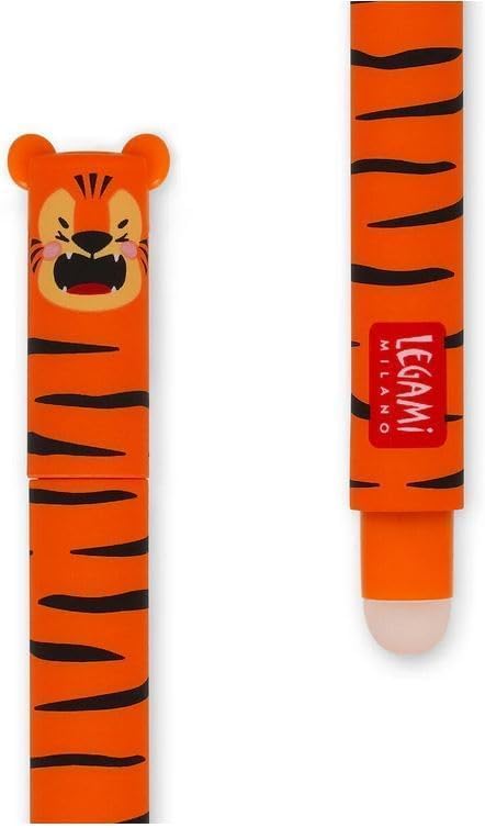 LEGAMI - Set of 16 Erasable Gel Pens with Thermosensitive Erase Ink, Range of ink colours & barrel designs, 0.7mm Tip, Animal Designs