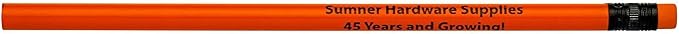 Pencil Guy Promotional Personalized Imprinted Red Neon Round Pencils- 500 per box. 6 colors to choose from!