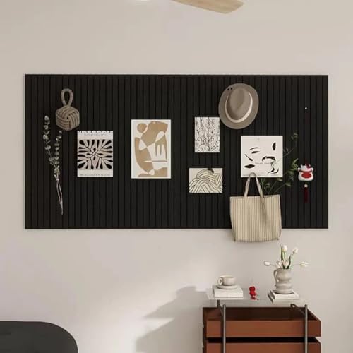 Large Felt Bulletin Board 72"x 36"-18 Felt Tiles Cork Board Wall Panels Home Office Wall Fabric Pin Board for Classroom/Kids Art Display/Photo Picture Wall/Acoustic,Self-Adhesive,Black