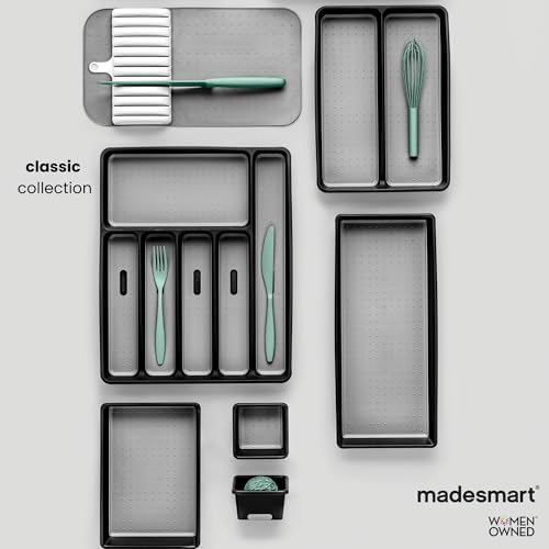 madesmart Classic 3 Bin Drawer Organizer Set, White