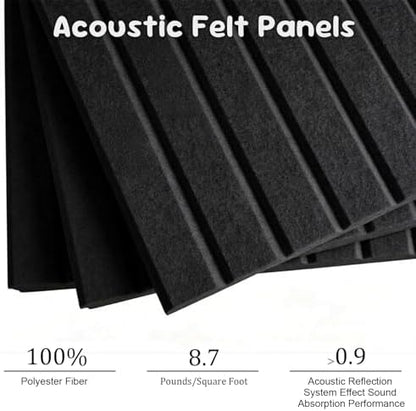 Large Felt Bulletin Board with Self-Adhesive | 12 Pack 48"x36" Cork Board Alternative | Notice Boards with 35 Pushpins, Secure and Easy to Install, Home Office Decor Classroom Decor - Black