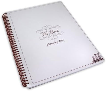 Portage Notebooks Appointment Book - Large 8.5" x 13.5" Undated Planner for Daily Scheduling - 4 Column Professional Daily Planner Undated for Office, Home, or Salon Use