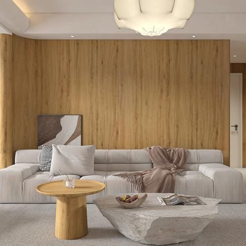 Wood Textured Peel and Stick Wallpaper Light Brown Wood Contact Paper