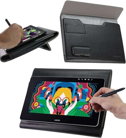 Leather Graphics Tablet Folio Case - Compatible with Richgv 13.5 Inch Colorful LCD Writing Tablet