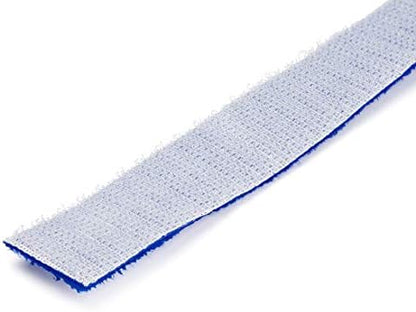 StarTech.com 50ft Hook and Loop Roll - Cut-to-Size Reusable Cable Ties - Bulk Industrial Wire Fastener Tape/Adjustable Fabric Wraps Blue/Resuable Self Gripping Cable Management Straps (HKLP50BL)