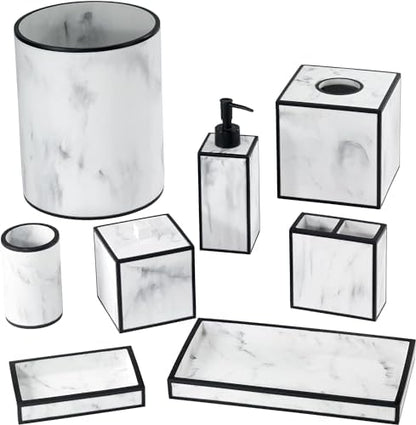 Avanti Linens - Waste Basket, Decorative Trash Can, Modern Inspired Bathroom Decor (Jasper Collection)