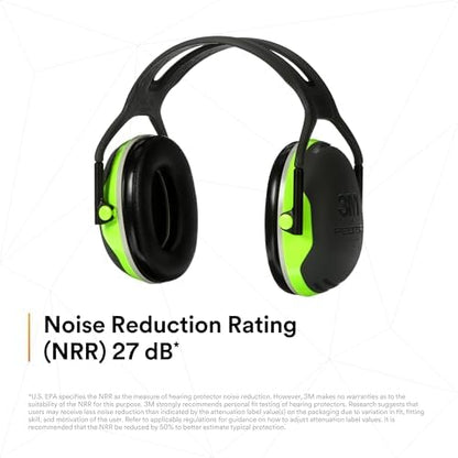 3M PELTOR Hearing Protection Earmuffs, X4 Series Noise Protection, Construction, Manufacturing, Assembly, Sanding