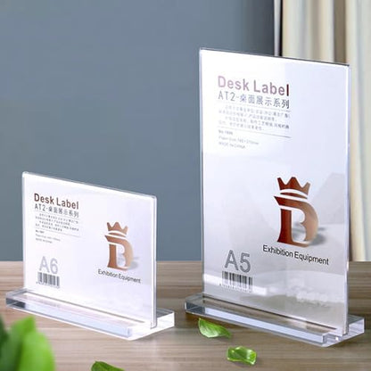 Acrylic Sign Holder (Transparent Vertical A4 210×297mm/8.27×11.69 inches)