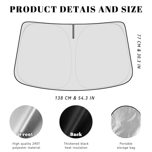 Car Windshield Sun Shade for Chevy 2010-2017 Equinox Accessories (OEM Design) Reflective Foldable Heat Insulation Sunshade for Ultimate Protection - size: for Chevy 2010-2017 Equinox