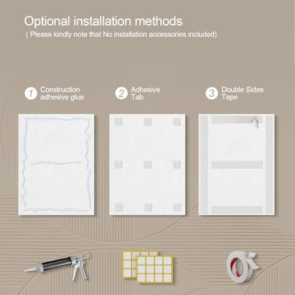 UMIACOUSTICS 8 Pcs 0.7Inch Thick Art Acoustic Panels, Total 47.2” x 31.5” Decorative Sound Absorbing Art Panels, Acoustical Wall Panels for Home, Office, Hotel, Orange-Light Leaping-Cloud