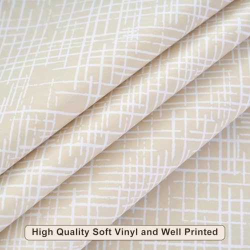 LIBERECOO Heavy Duty Vinyl Tablecloth with Flannel Backing Waterproof Oil-Proof Plastic Table Cloth Stain-Resistant Wipeable Rectangle or Square Table Cover for Indoor and Outdoor 60 x 84 Inch
