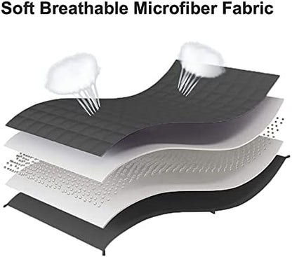 Weighted Blanket 17lbs 60"x80" Cooling Breathable Heavy Blanket Microfiber Material with Glass Beads Big Blanket for Adult All-Season Summer Fall Winter Soft Thick Comfort Blanket