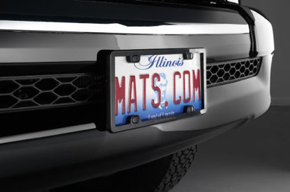 WeatherTech PlateFrame, Weather-Resistant Low Profile Protective License Plate Frame- Black (No Cover)