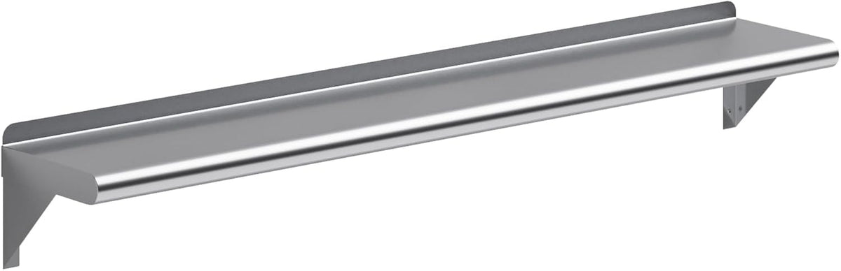 AmGood 48" Long X 8" Deep Stainless Steel Wall Shelf | NSF Certified | Appliance & Equipment Metal Shelving | Kitchen, Restaurant, Garage, Laundry, Utility Room