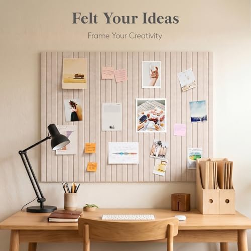 Lifewit Large Felt Bulletin Board with Self-Adhesive 48" x 36" - 12 Pack