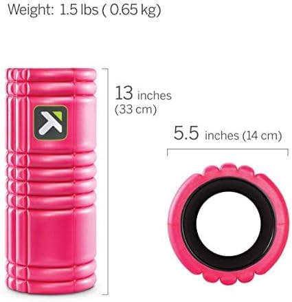 TriggerPoint Grid 1.0 Foam Roller - 13" Multi-Density Massage Roller for Deep Tissue & Muscle Recovery - Relieves Tight, Sore Muscles & Kinks, Improves Mobility & Circulation - Targets Key Body Parts
