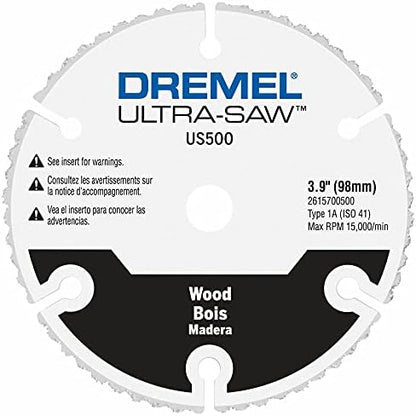 Dremel US500-01 Ultra-Saw 4-Inch Carbide Wood Cutting Wheel, White