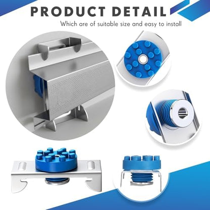 80 Pack Soundproofing Sound Isolation Clips Resilient Channel Mounting Clip Reduces Noise from Noisy Neighbors for Apartment Recording Studio Sound Proofing for Walls and Ceilings (Blue)