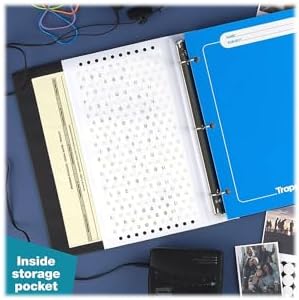 Mead Trapper Keeper Binder, Retro Design, 1 Inch Binder with Folders and Pockets, Holds 8-1/2" x 11" Paper, Shapes (260038CQ1-ECM)