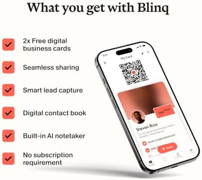 Blinq NFC Digital Business Card - Wristband - Tap to Share (Red)