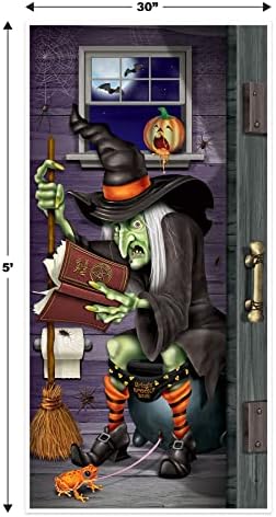 Witch Restroom Door Cover Party Accessory (1 count) (1/Pkg)