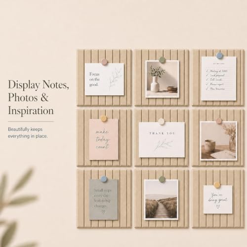 Stripe Felt Bulletin Board Tiles, Cork Board Alternative 48 x 36 in